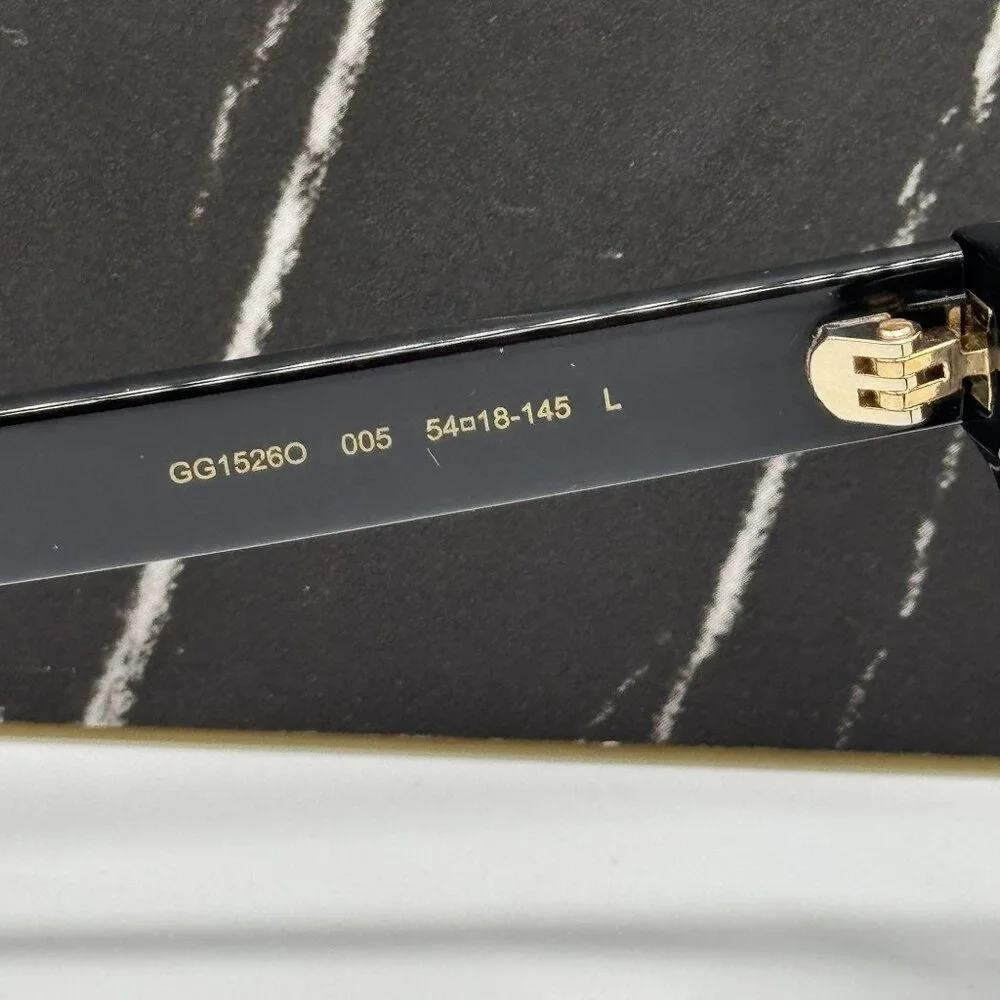 NEW GUCCI BLACK UNISEX GUCCI EYEGLASSES GG1526O 005
